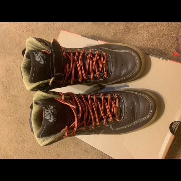 Nike Brown Air-Force Ones - Picture 1 of 3